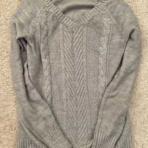 Faded Glory Women's Gray Cable Knit Cardigan